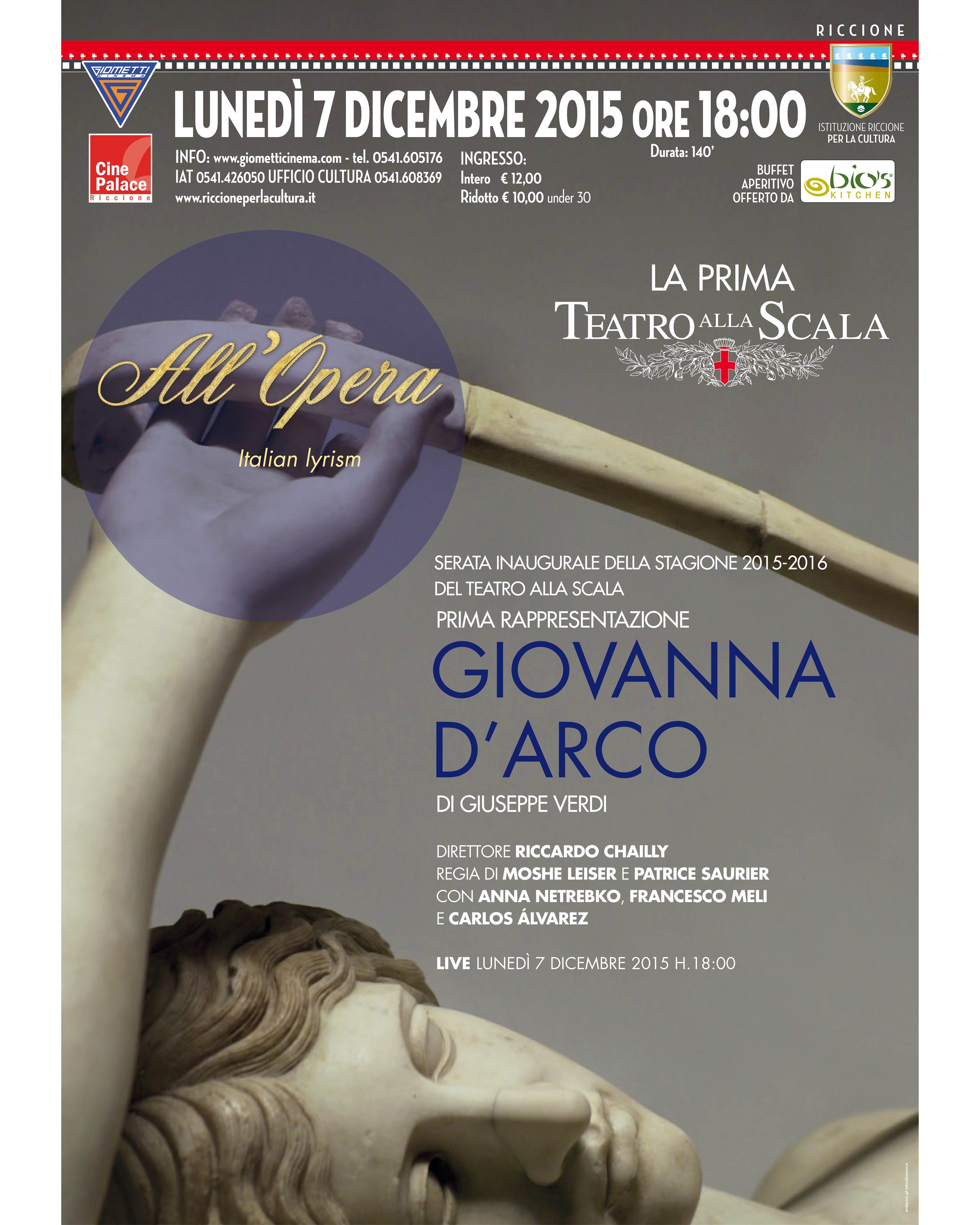 La Prima Della Scala Giovanna D Arco Di Giuseppe Verdi Al Cinepalace